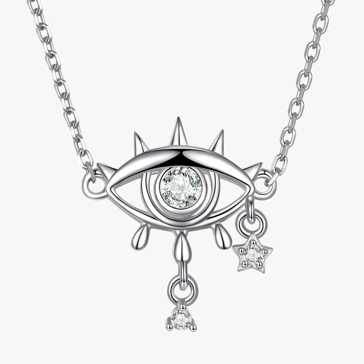 "Sylvory 925 Sterling Silver Divine Eye Necklace" Main image