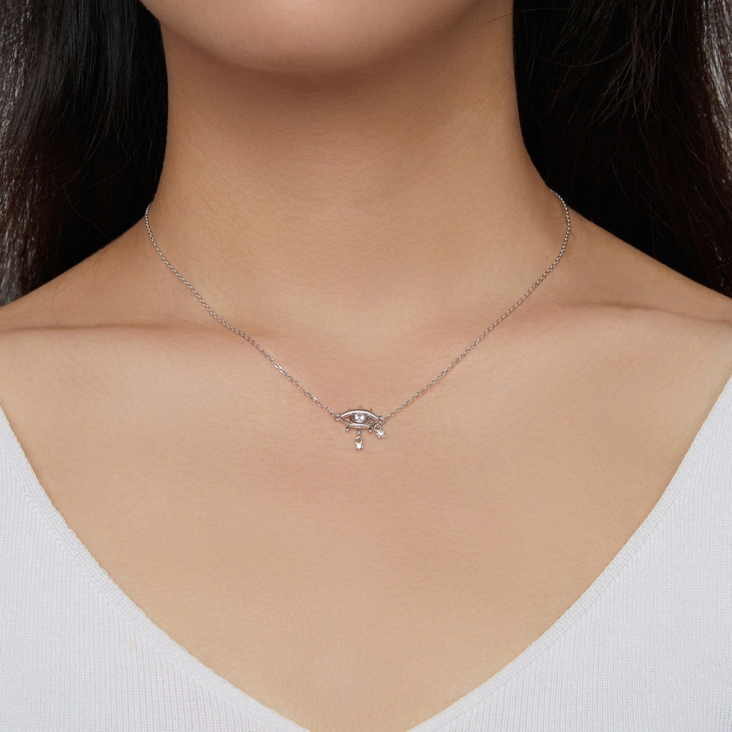 Silver Divine Eye Necklace Secondary image