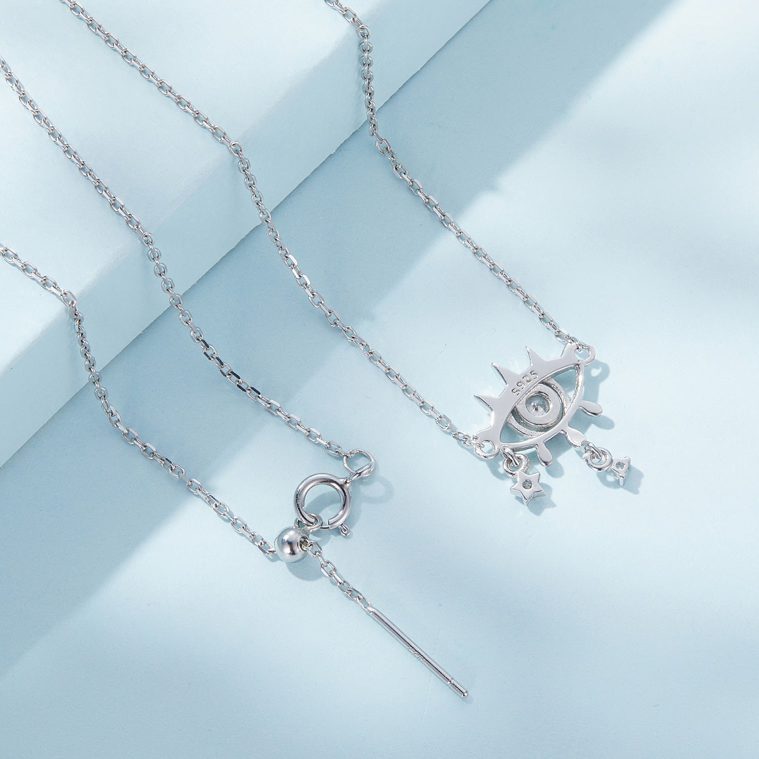 "Sylvory 925 Sterling Silver Divine Eye Necklace"