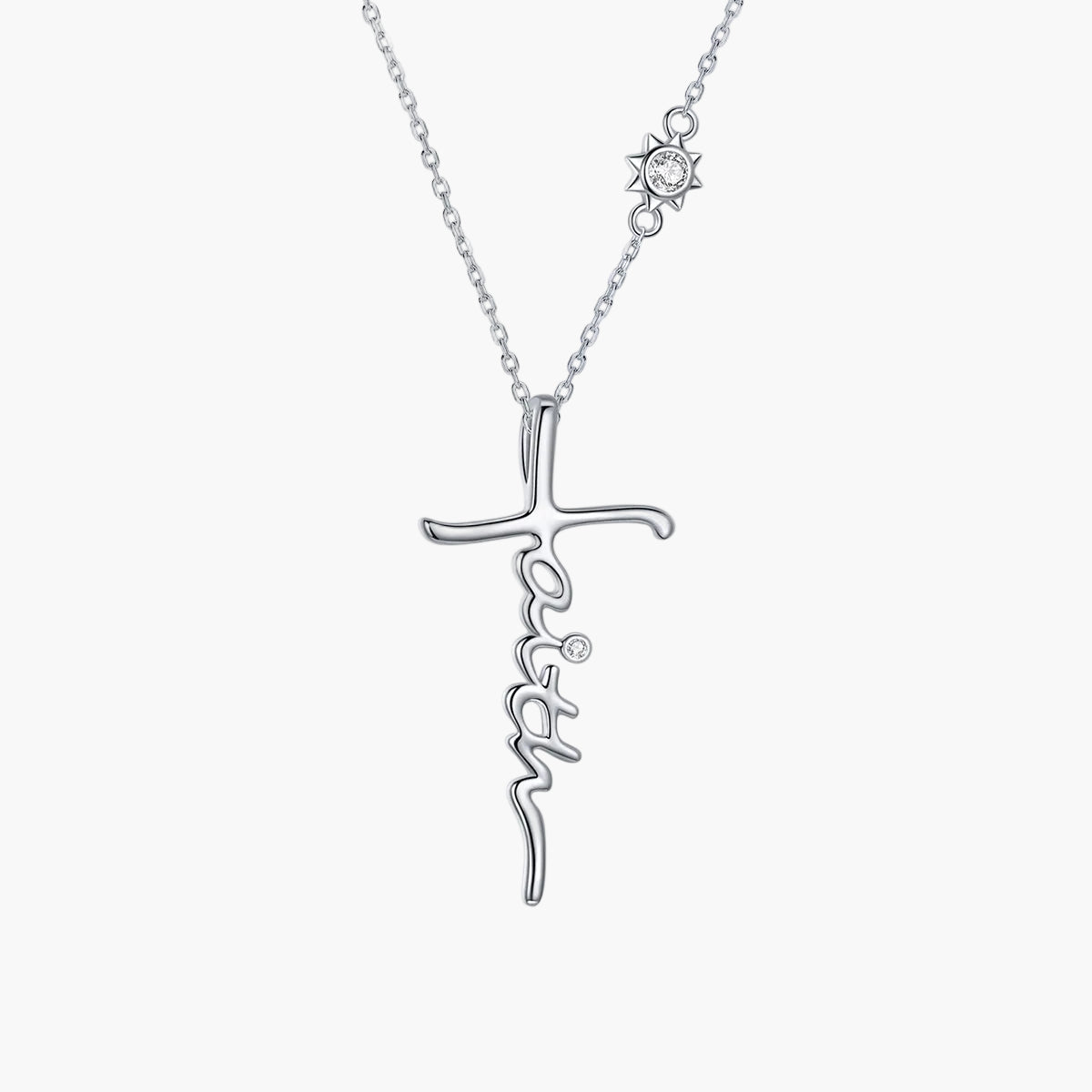 "Sylvory 925 Sterling Silver Divine Faith Necklace" Main image