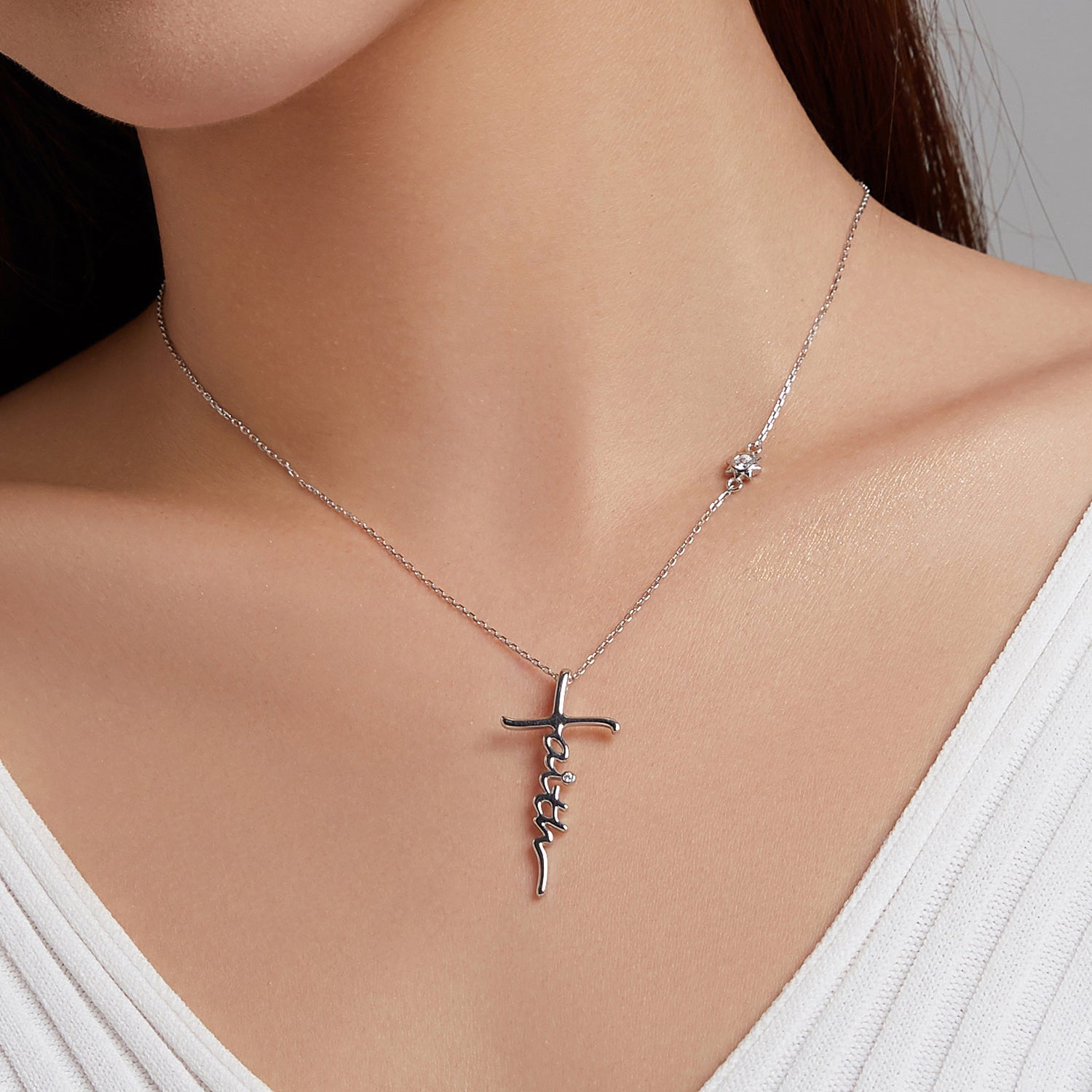 Silver Divine Faith Necklace Secondary image