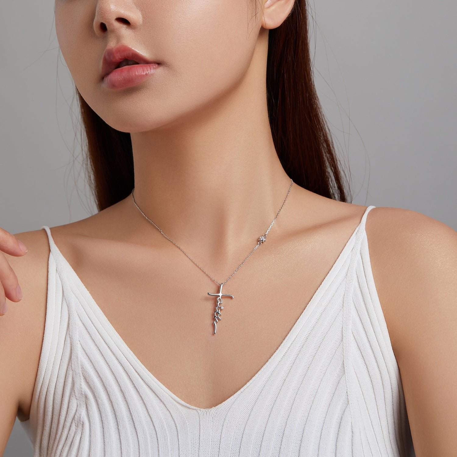 "Sylvory 925 Sterling Silver Divine Faith Necklace"