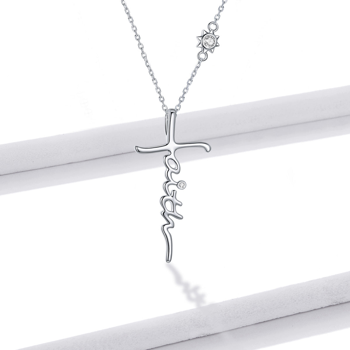 "Sylvory 925 Sterling Silver Divine Faith Necklace"
