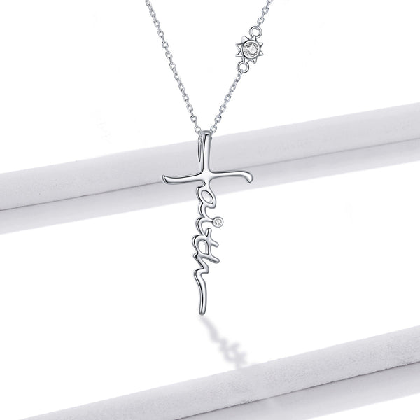 "Sylvory 925 Sterling Silver Divine Faith Necklace"