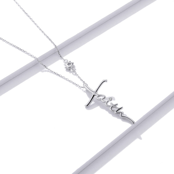 "Sylvory 925 Sterling Silver Divine Faith Necklace"