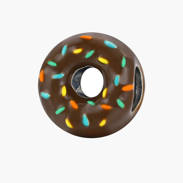 Silver Donut Dazzle Charm in 925 Sterling Silver by Sylvory