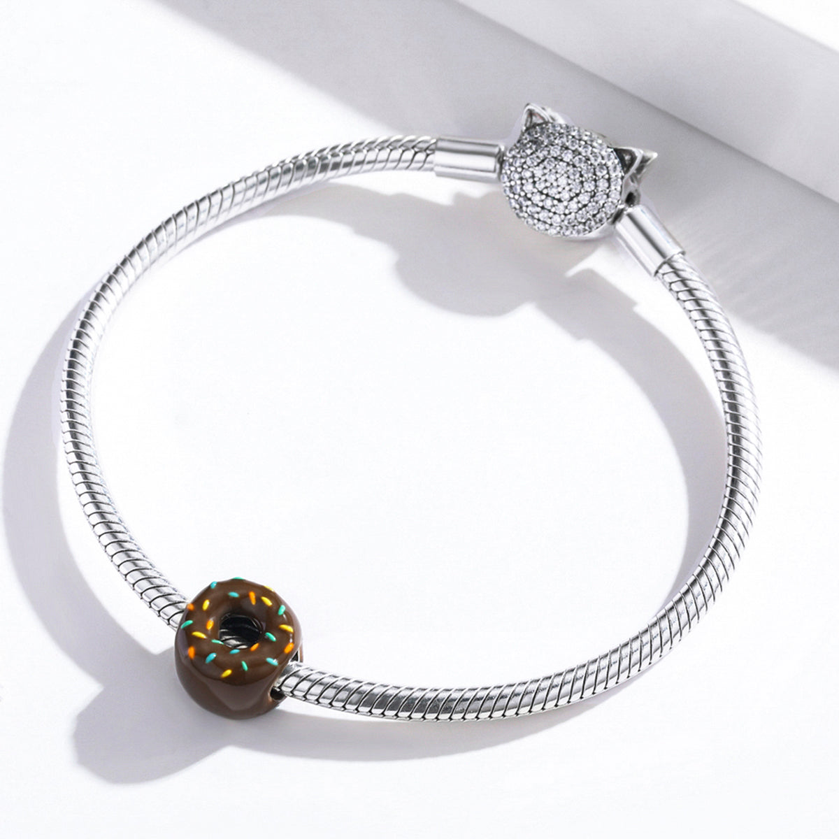 Silver Donut Dazzle Charm Secondary image