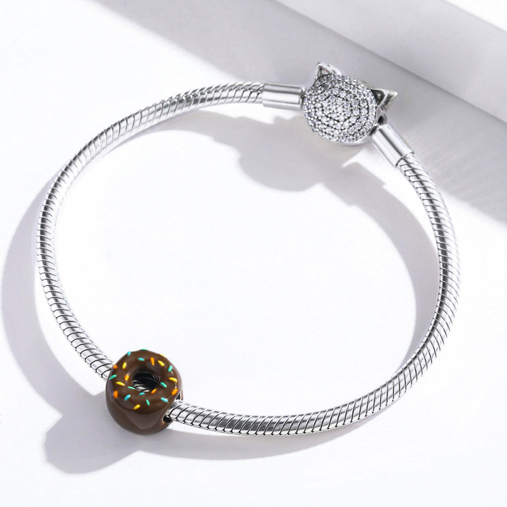 "Sylvory 925 Sterling Silver Donut Dazzle Charm"