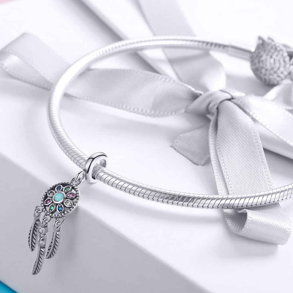 "Sylvory 925 Sterling Silver Dreamcatcher Charm"