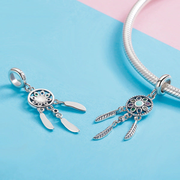 "Sylvory 925 Sterling Silver Dreamcatcher Charm"