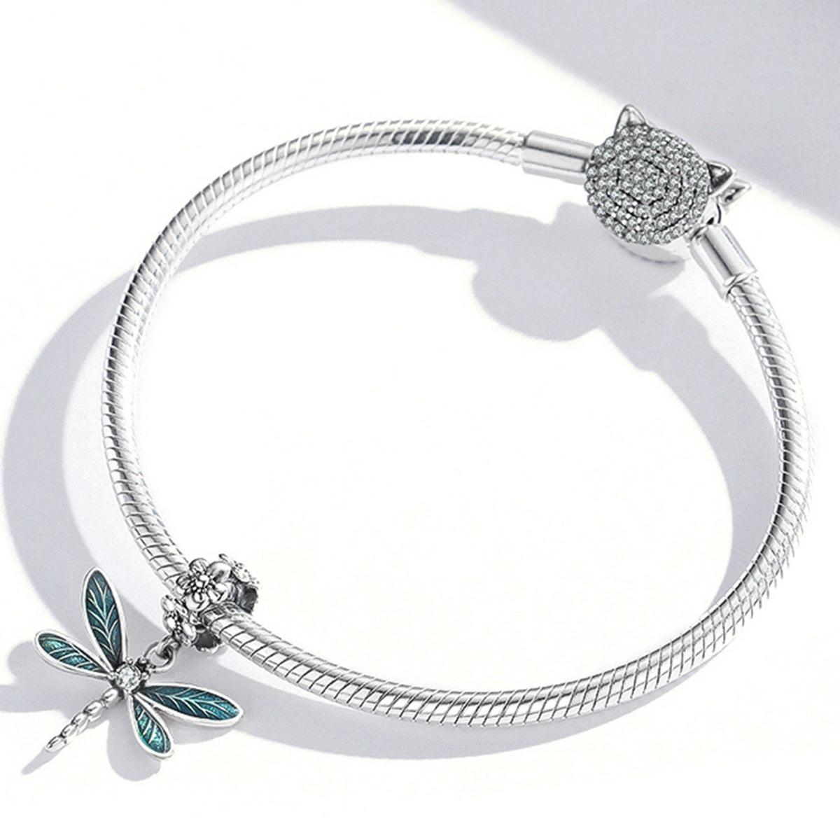 "Sylvory 925 Sterling Silver Driftwood Dragonfly Charm"