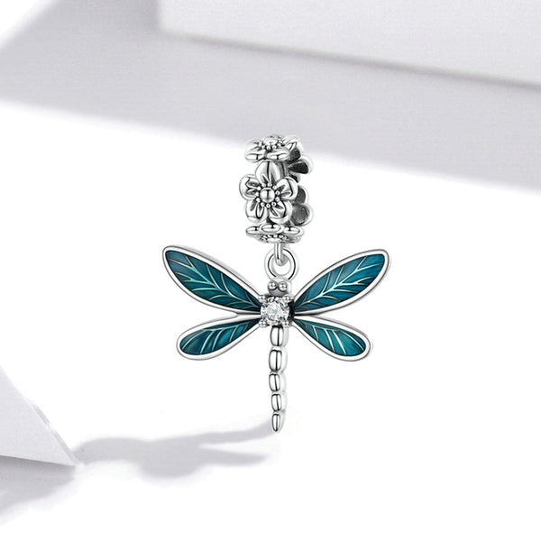 "Sylvory 925 Sterling Silver Driftwood Dragonfly Charm"