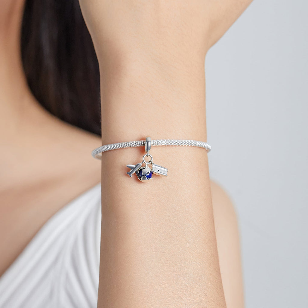 "Sylvory 925 Sterling Silver Earth Explorer Charm"