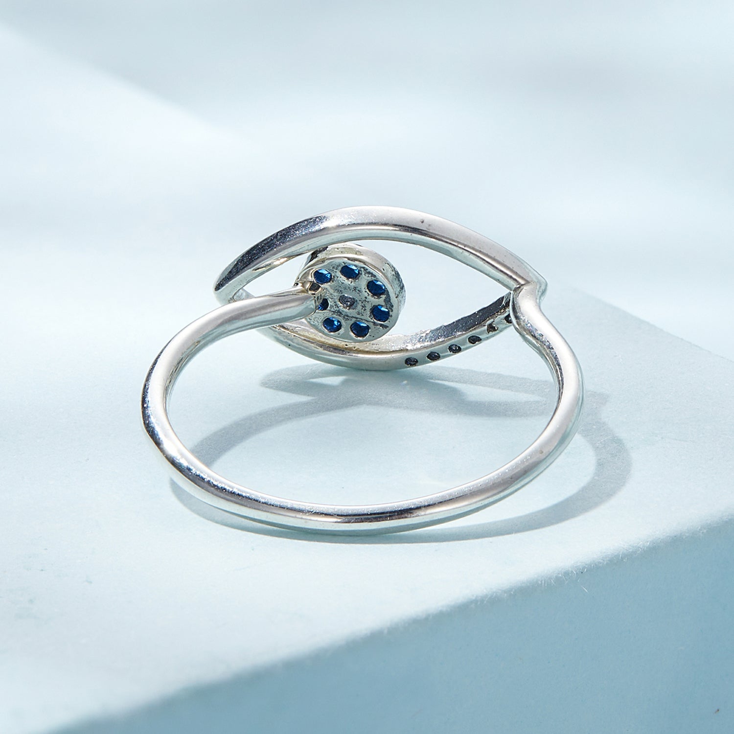 "Sylvory 925 Sterling Silver Elegant Eye of Protection Ring"