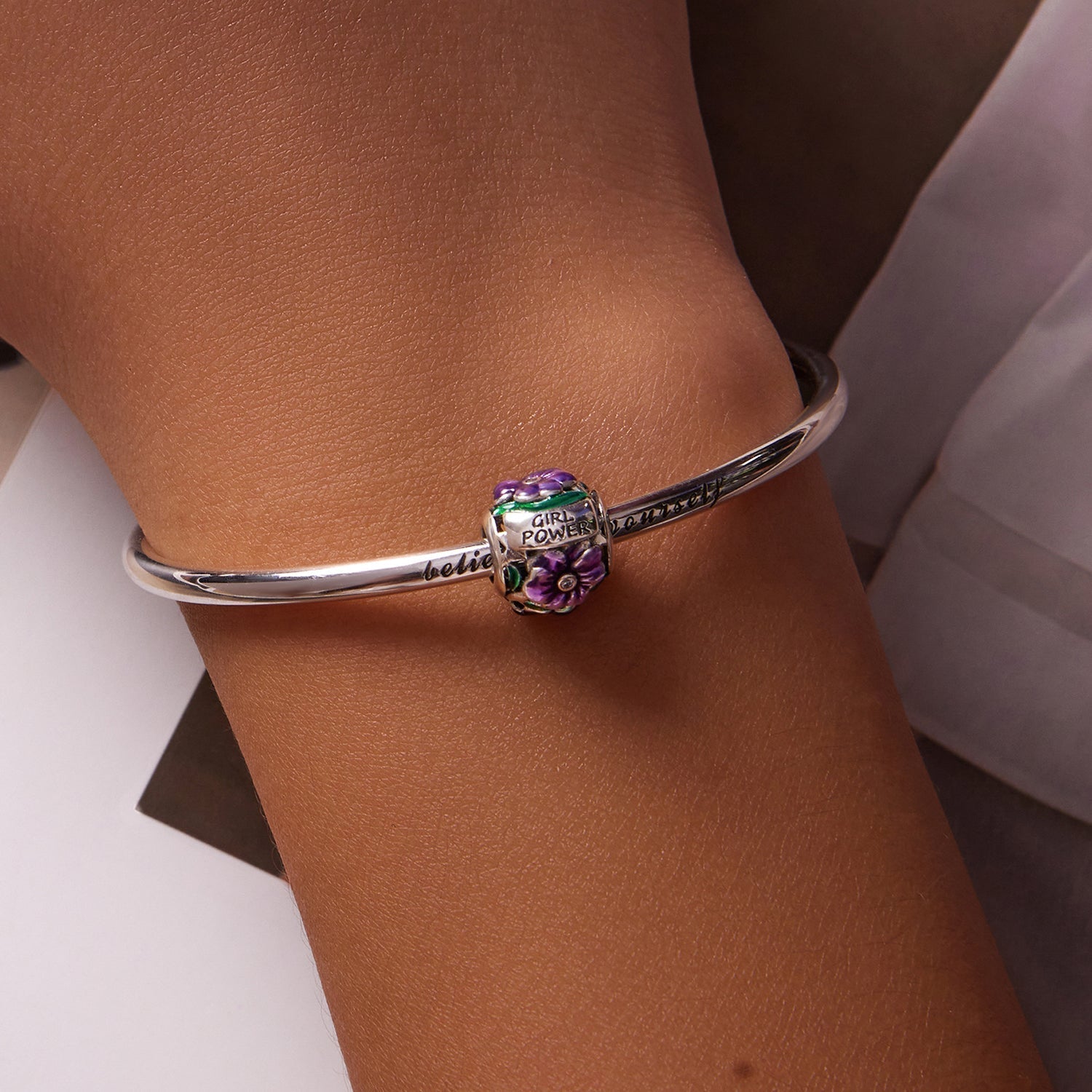 "Sylvory 925 Sterling Silver Empowerment Emblem Charm"