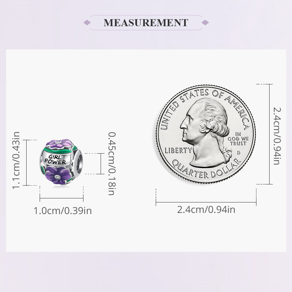 "Sylvory 925 Sterling Silver Empowerment Emblem Charm"