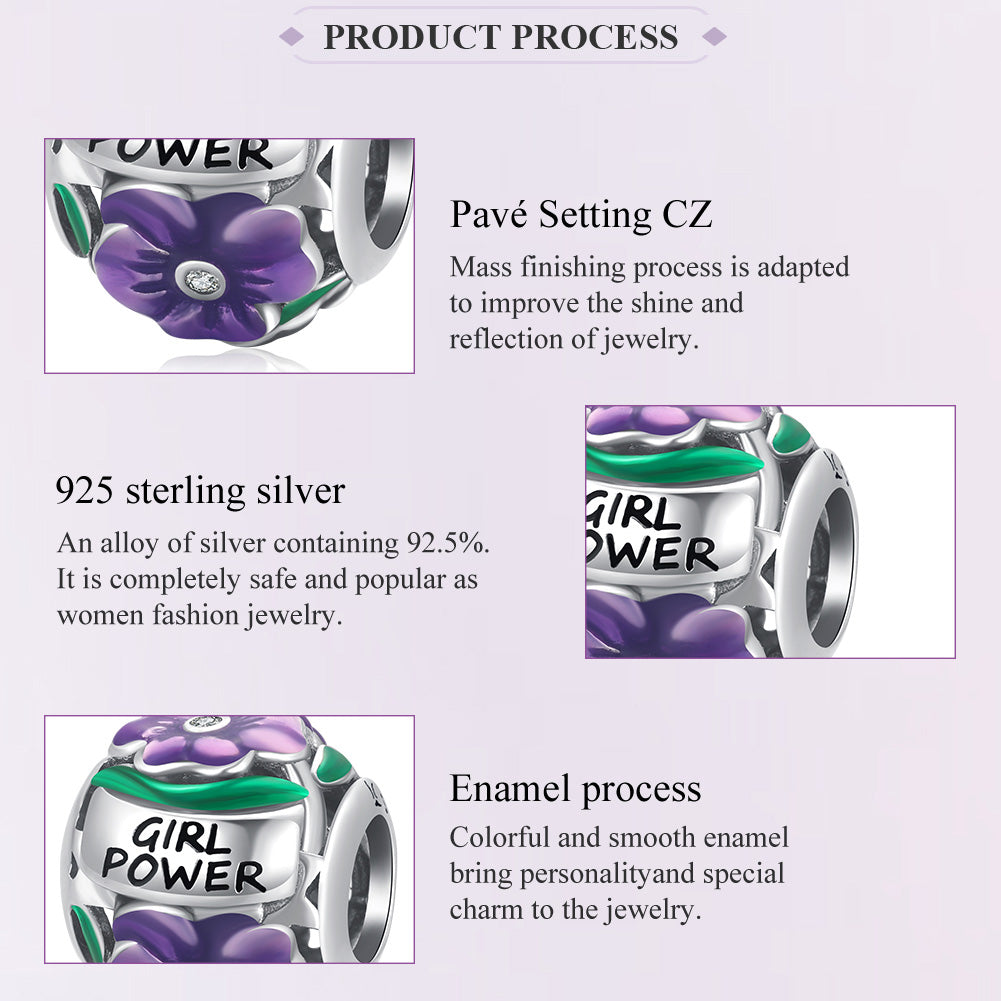 "Sylvory 925 Sterling Silver Empowerment Emblem Charm"