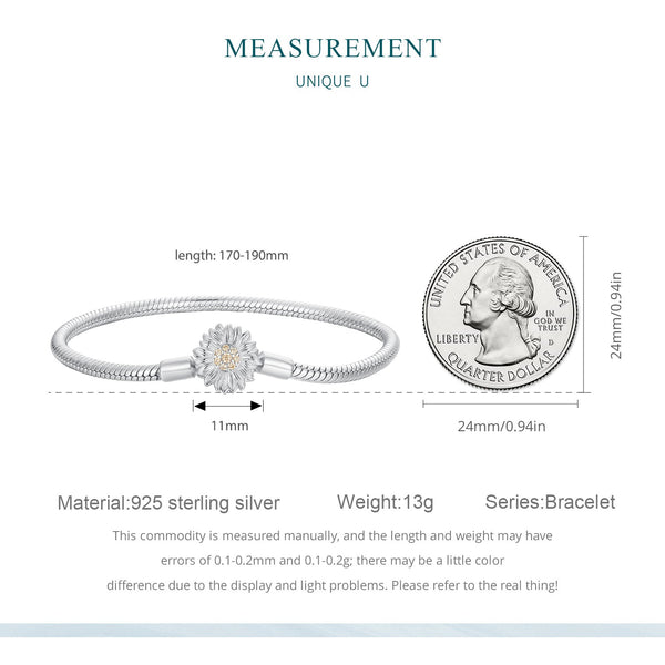 "Sylvory 925 Sterling Silver Enchanted Flora Charm Keeper Bracelet"