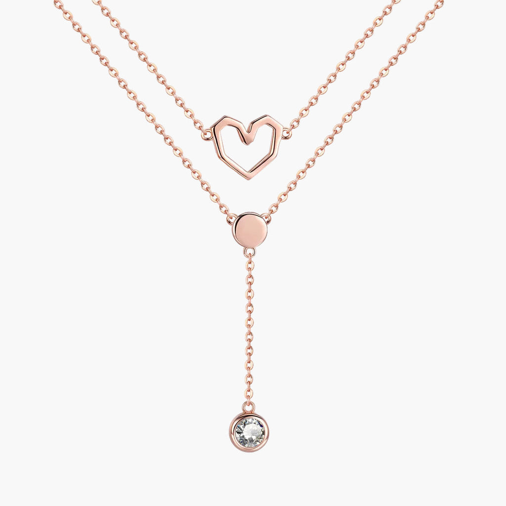 "Sylvory 925 Sterling Silver Eternal Love Layered Necklace"