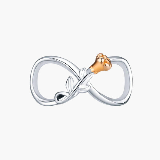 "Sylvory 925 Sterling Silver Eternal Rose Infinity Charm"