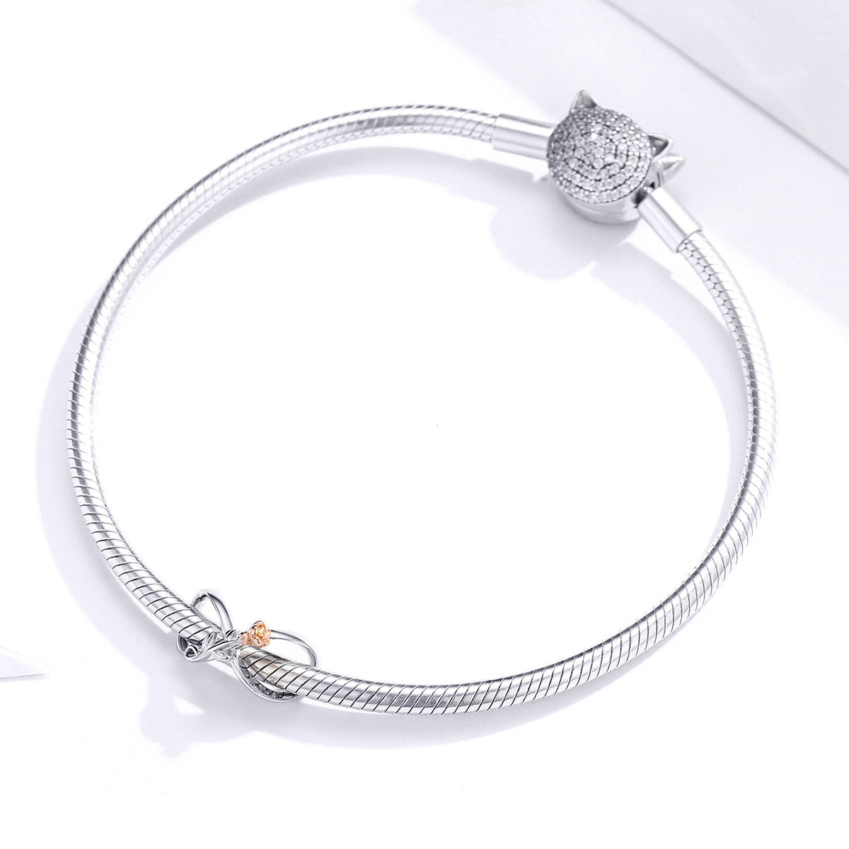 Silver Eternal Rose Infinity Charm Secondary image