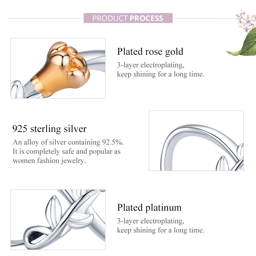 "Sylvory 925 Sterling Silver Eternal Rose Infinity Charm"