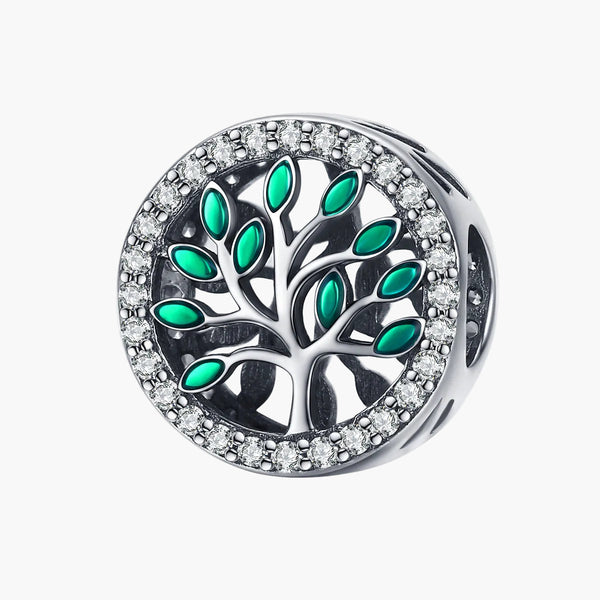 Silver Eternal Tree of Life Charm in 925 Sterling Silver by Sylvory
