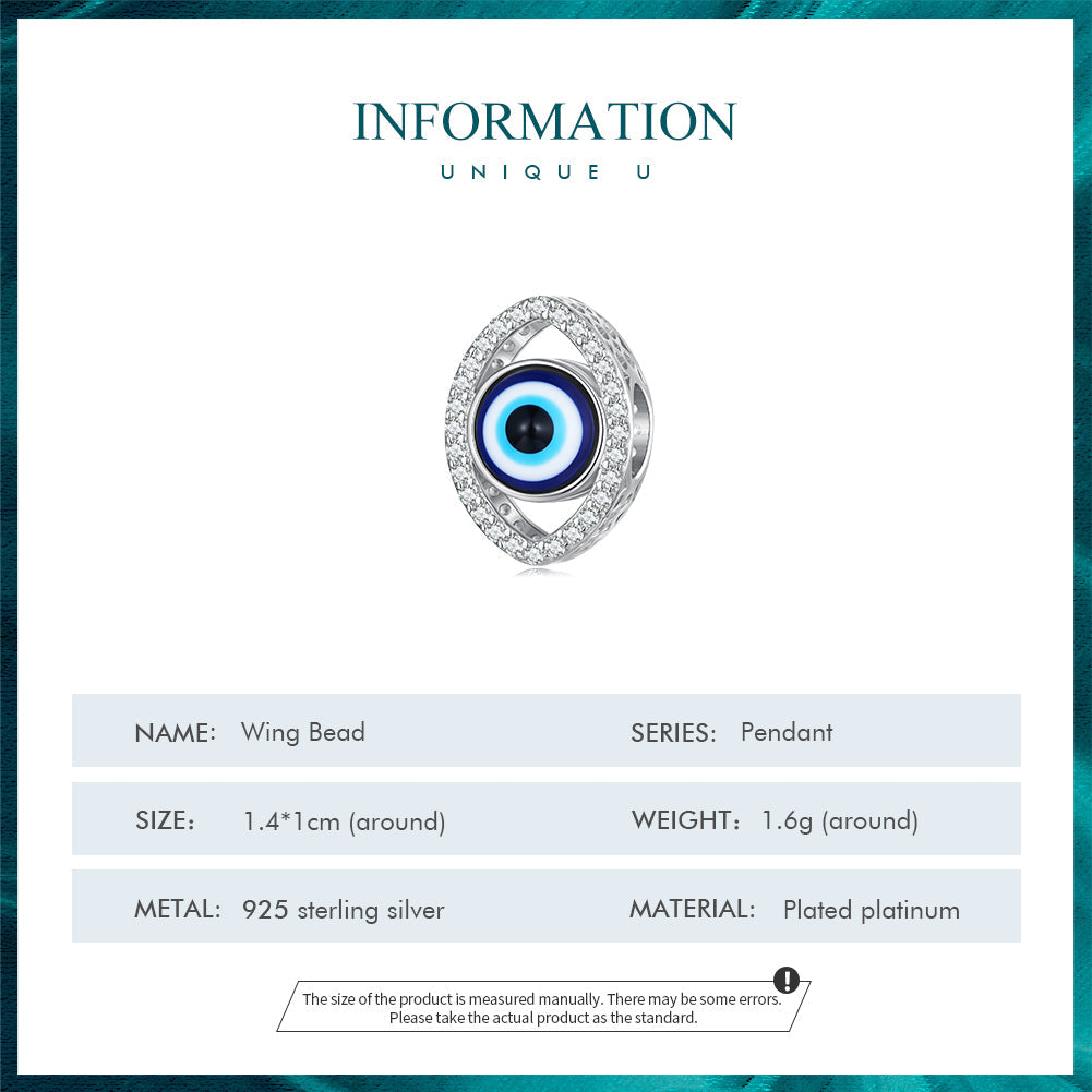 "Sylvory 925 Sterling Silver Evil Eye Ward Charm"