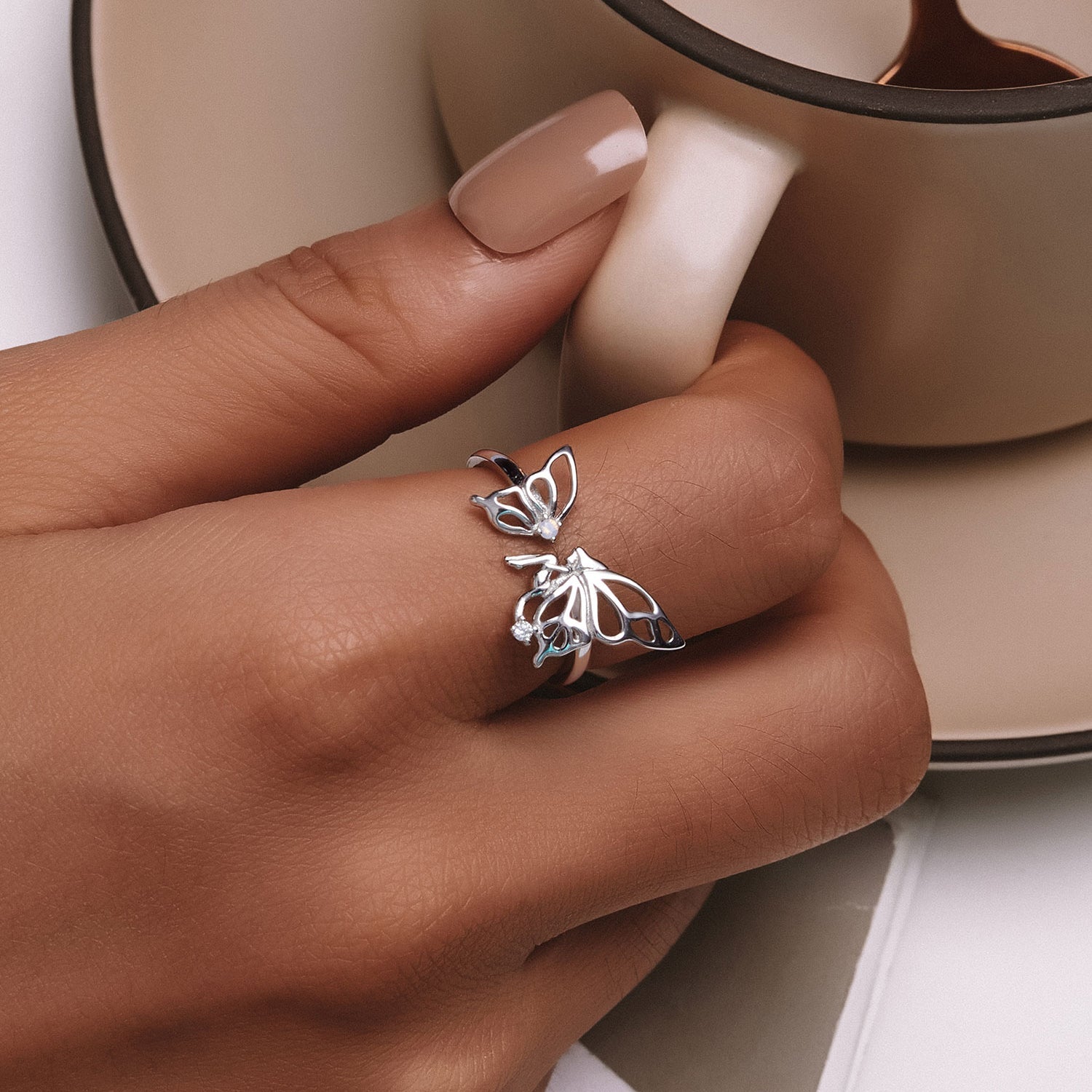 "Sylvory 925 Sterling Silver Fairy's Enchantment Ring"