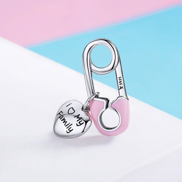 "Sylvory 925 Sterling Silver Family Love Guardian Pin Charm"
