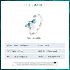 "Sylvory 925 Sterling Silver Firefly Glow Ring"