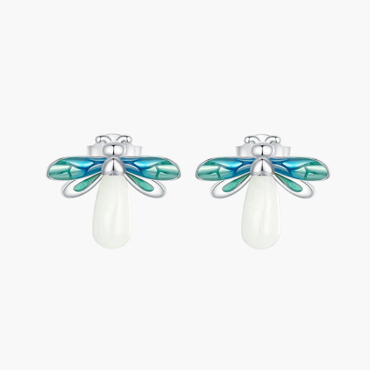 "Sylvory 925 Sterling Silver Firefly Glow Studs"