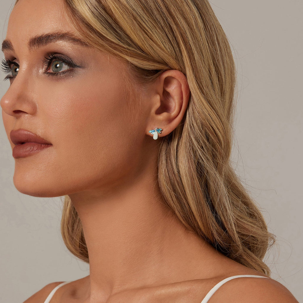 "Sylvory 925 Sterling Silver Firefly Glow Studs"