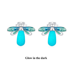 "Sylvory 925 Sterling Silver Firefly Glow Studs"