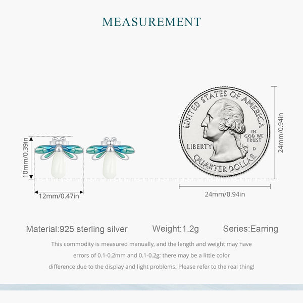 "Sylvory 925 Sterling Silver Firefly Glow Studs"