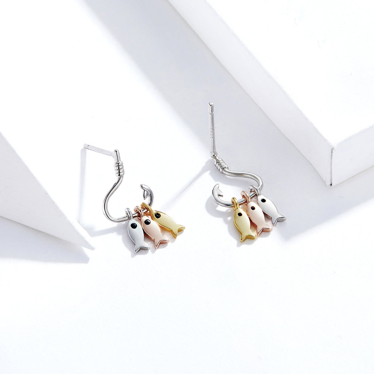 "Sylvory 925 Sterling Silver Fisherman's Delight Studs"