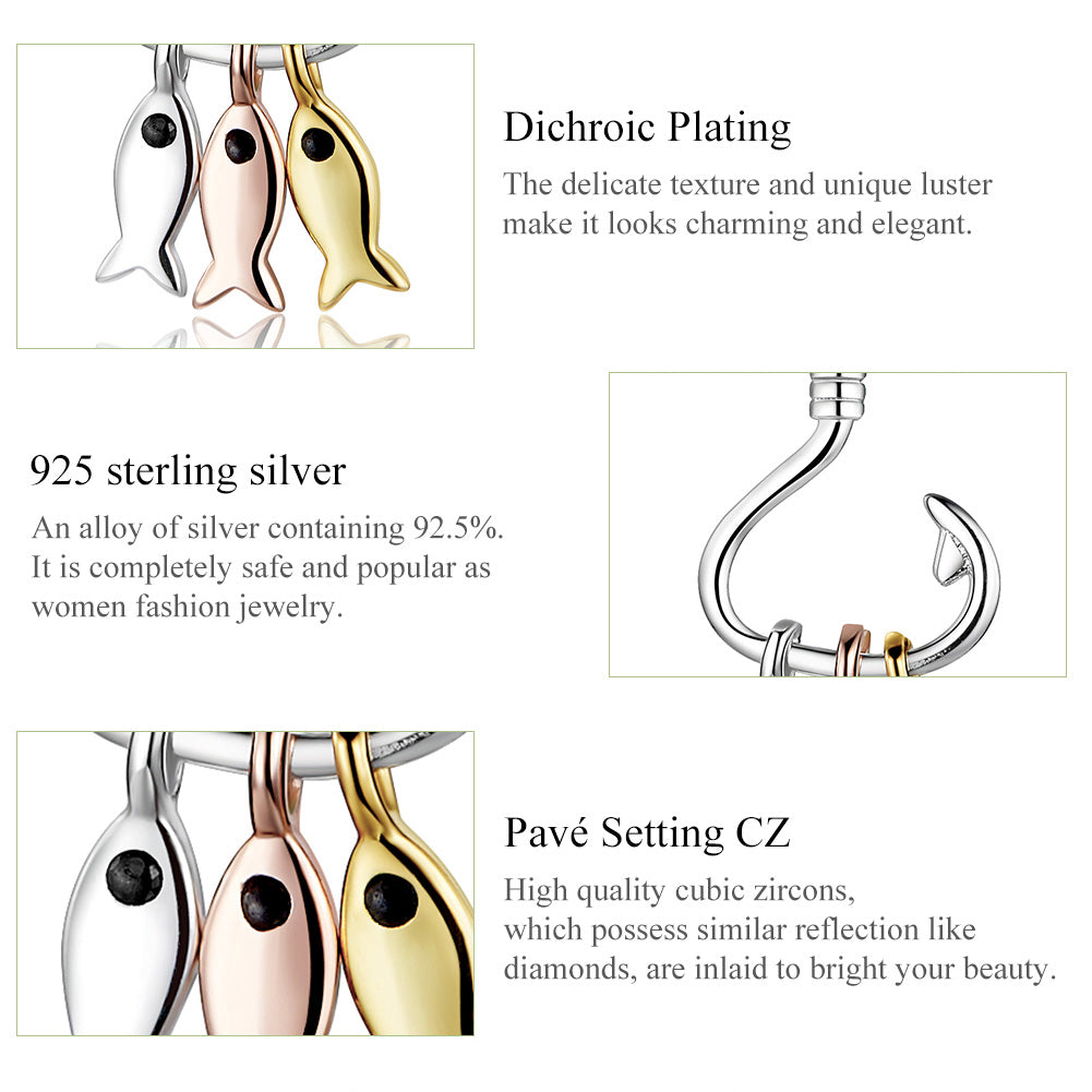 "Sylvory 925 Sterling Silver Fisherman's Delight Studs"