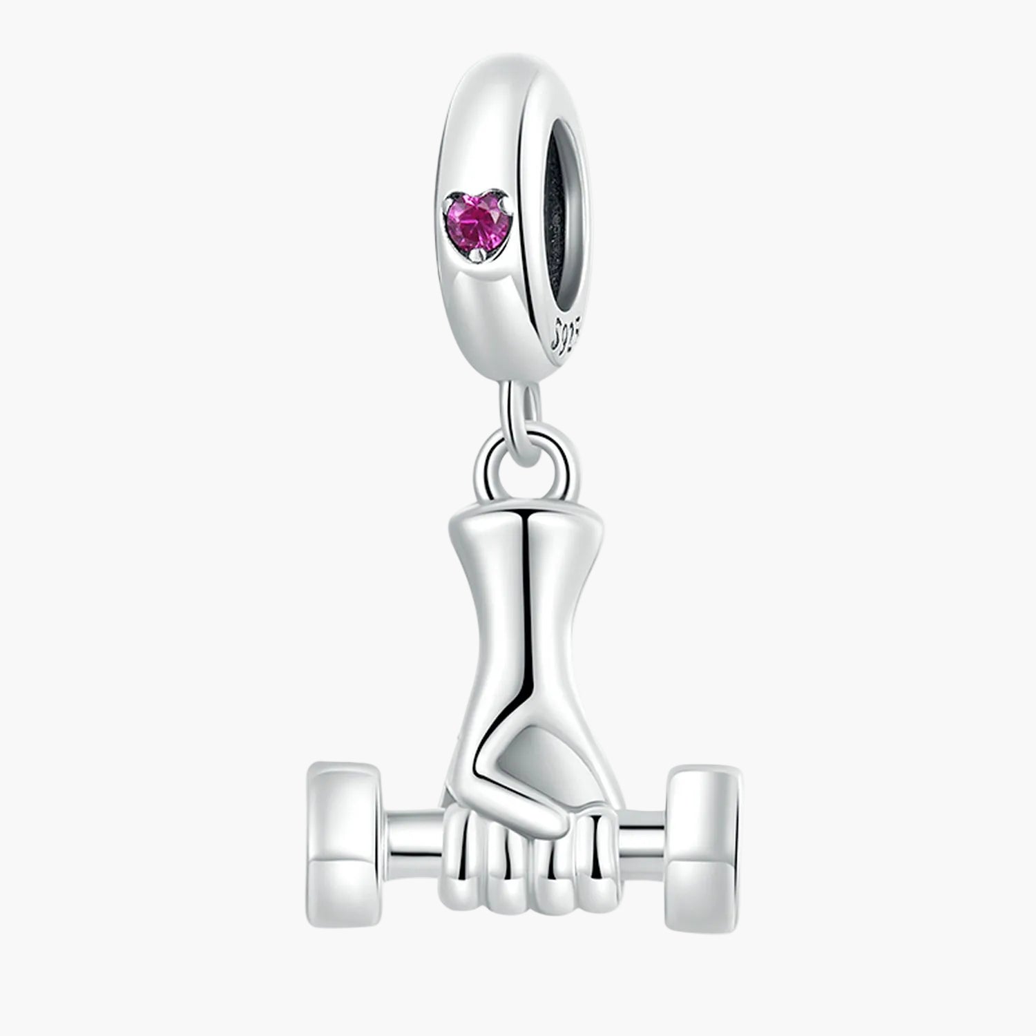 "Sylvory 925 Sterling Silver Fitness Grip Charm" Main image