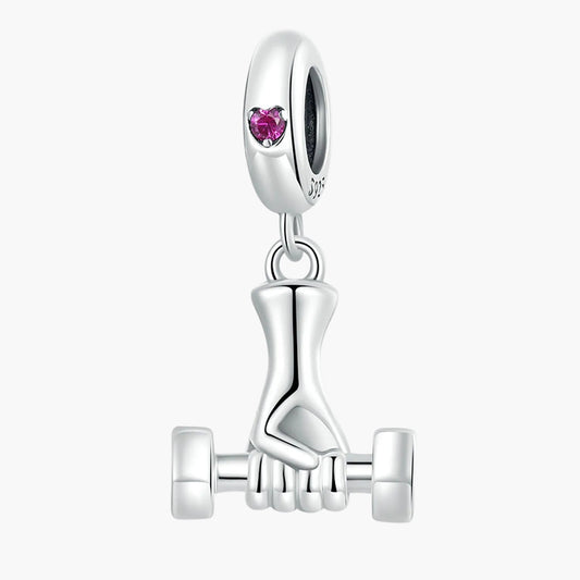 "Sylvory 925 Sterling Silver Fitness Grip Charm"