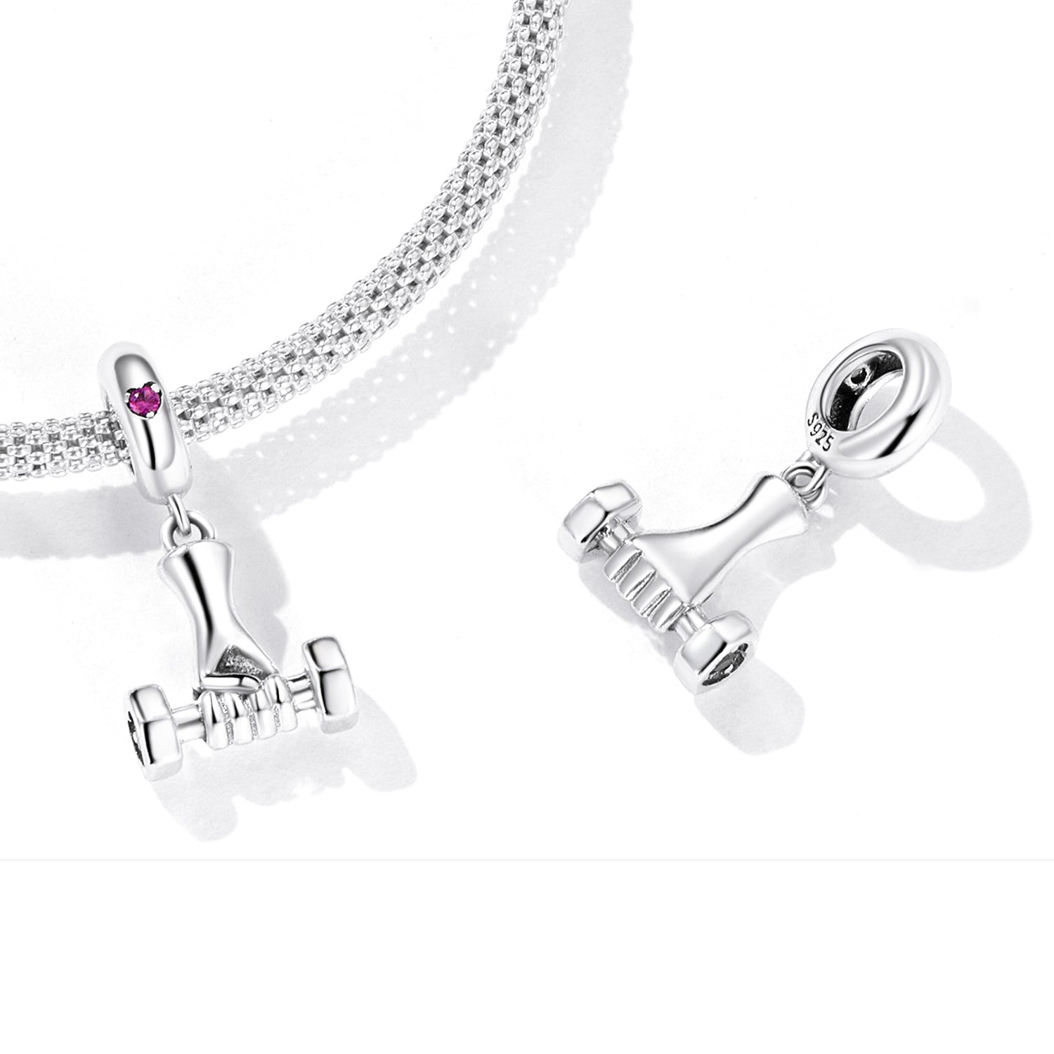 "Sylvory 925 Sterling Silver Fitness Grip Charm"