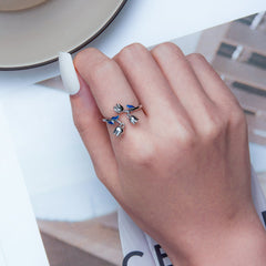 "Sylvory 925 Sterling Silver Floral Carousel Ring"