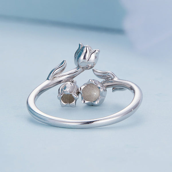 "Sylvory 925 Sterling Silver Floral Carousel Ring"