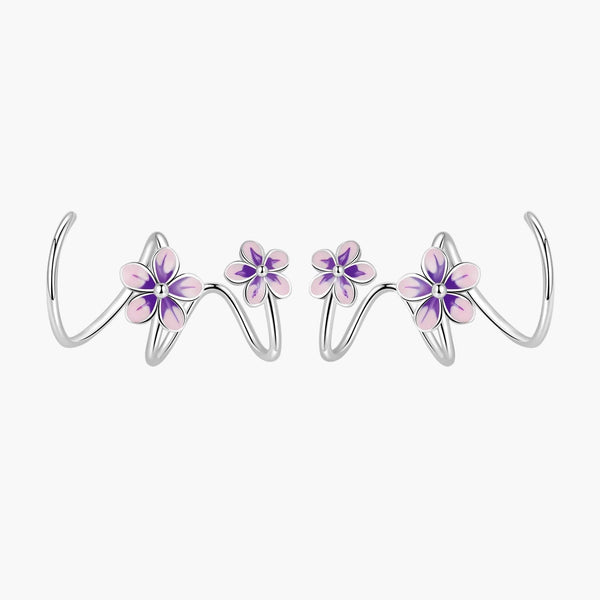 Silver Floral Whispers Hook in 925 Sterling Silver by Sylvory