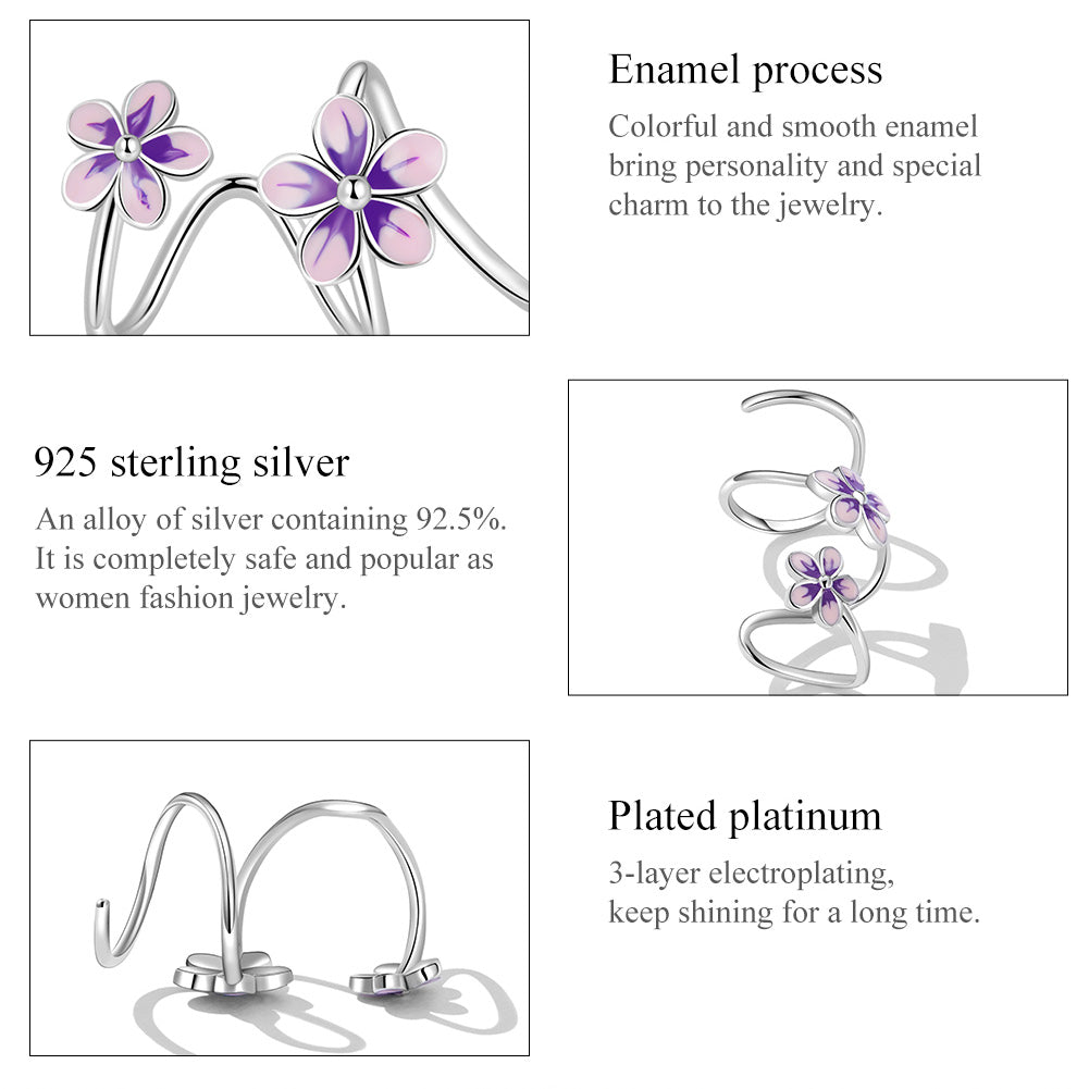 "Sylvory 925 Sterling Silver Floral Whispers Hook"