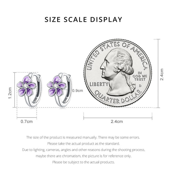 "Sylvory 925 Sterling Silver Floral Whispers Hoops"