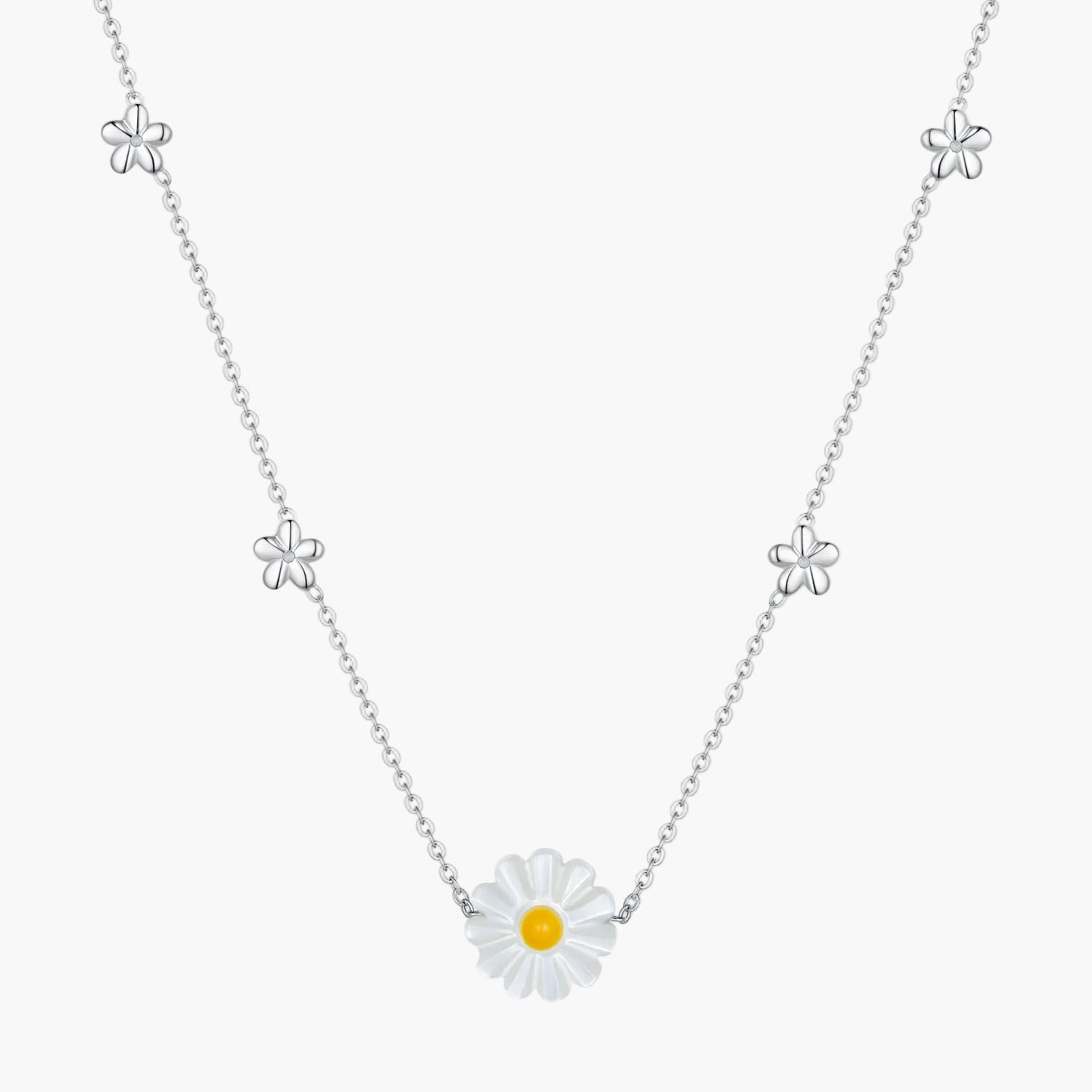 "Sylvory 925 Sterling Silver Flower Meadow Necklace" Main image