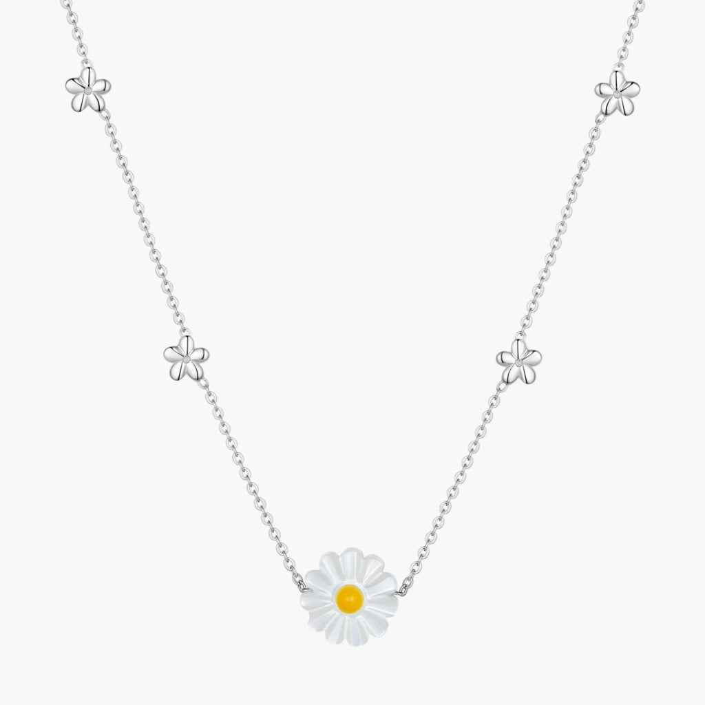 "Sylvory 925 Sterling Silver Flower Meadow Necklace"