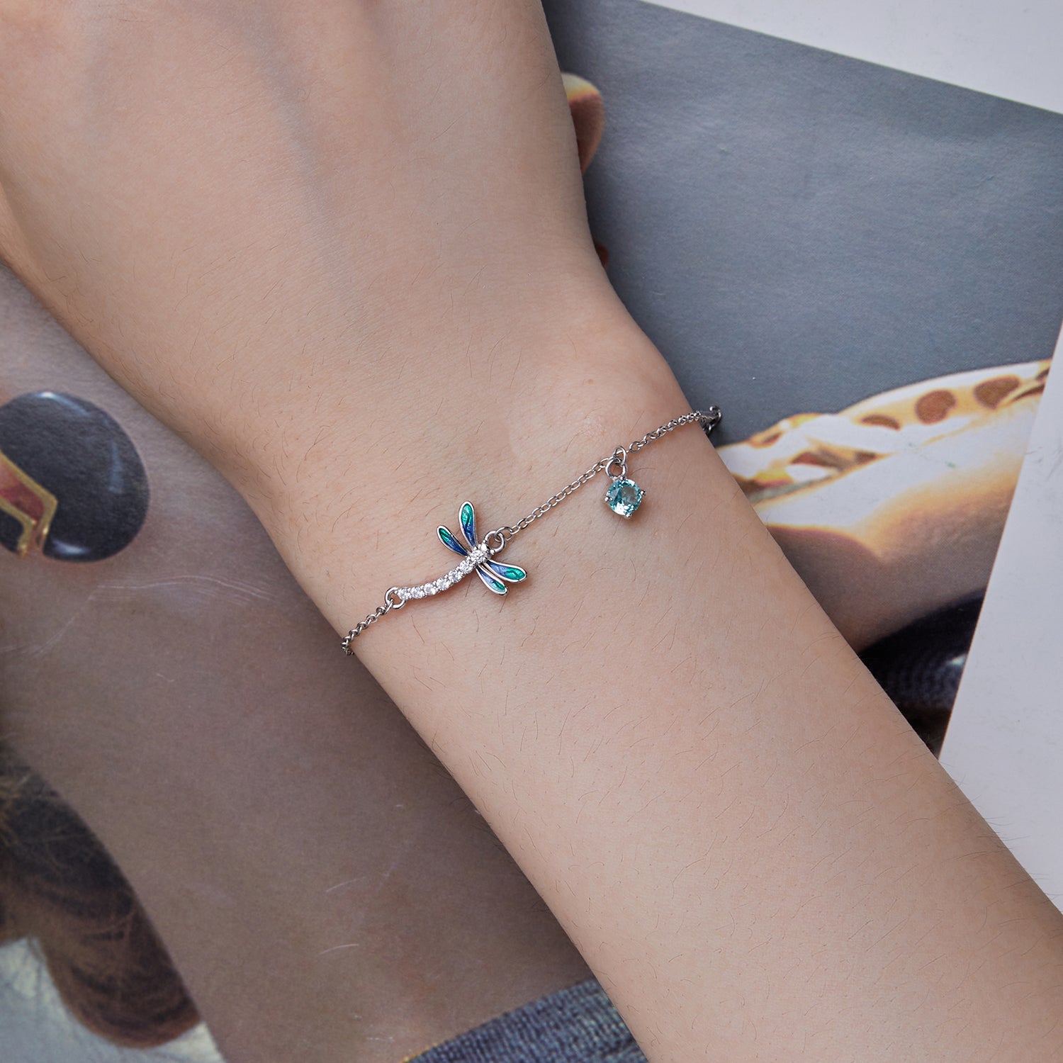 "Sylvory 925 Sterling Silver FlutterWing Bracelet"