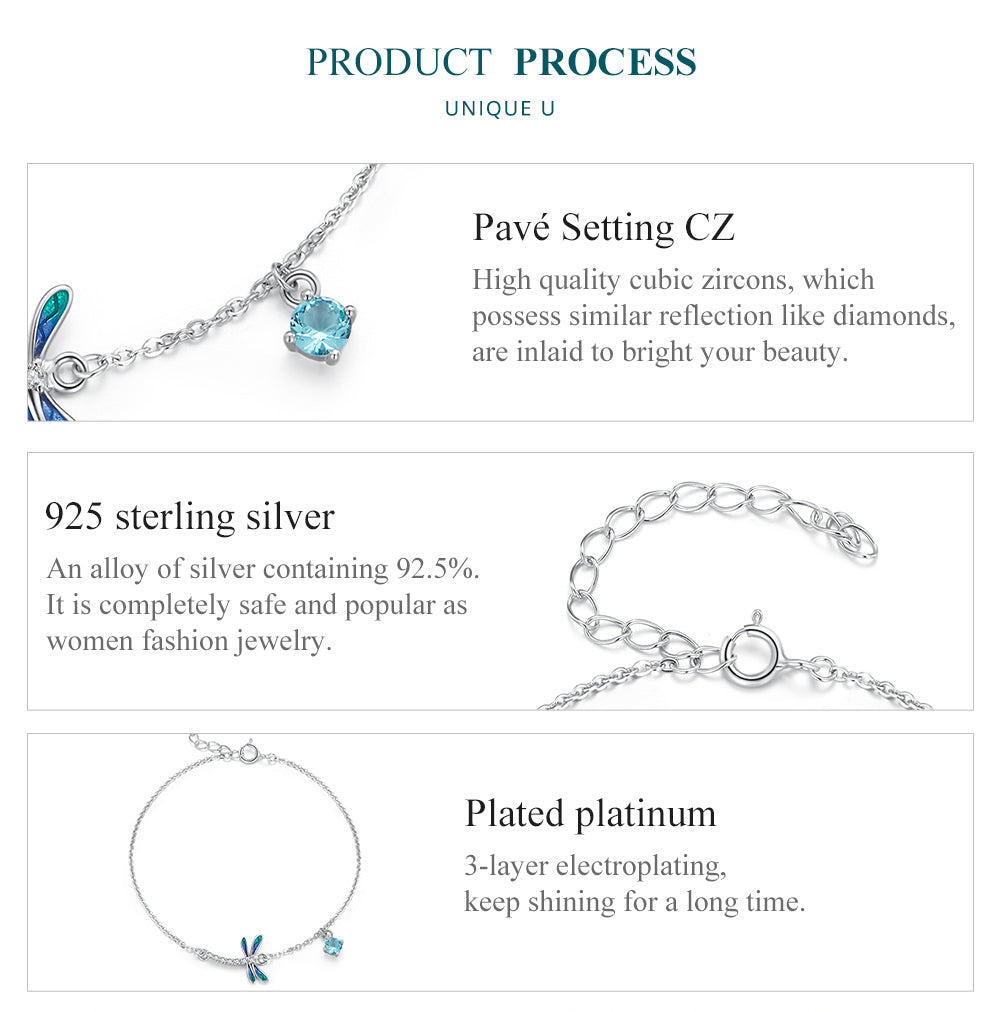 "Sylvory 925 Sterling Silver FlutterWing Bracelet"