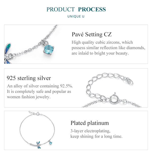 "Sylvory 925 Sterling Silver FlutterWing Bracelet"
